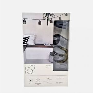 10ct Incandescent Outdoor String Lantern Lights Black - Project 62™.